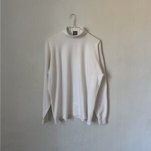 Vintage Made In US Gap White Jersey Turtleneck Men’s Large